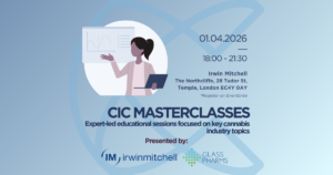 CIC MasterClass Flyer with event information and sponsorship logos from Irwin Mitchell and Glass Pharms