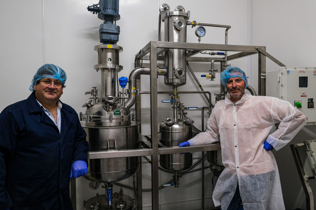 Men with lab machinery