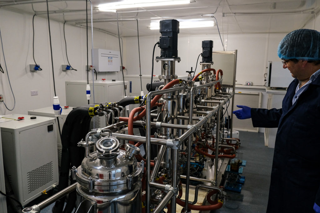 Man with lab machinery