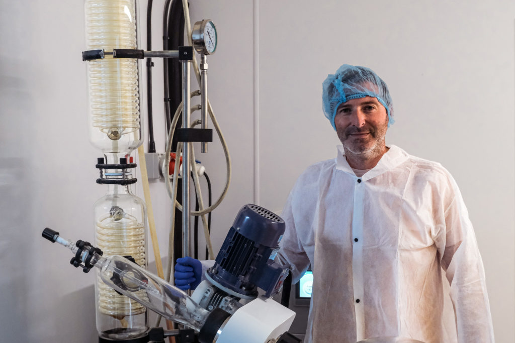 Man next to lab Machinery